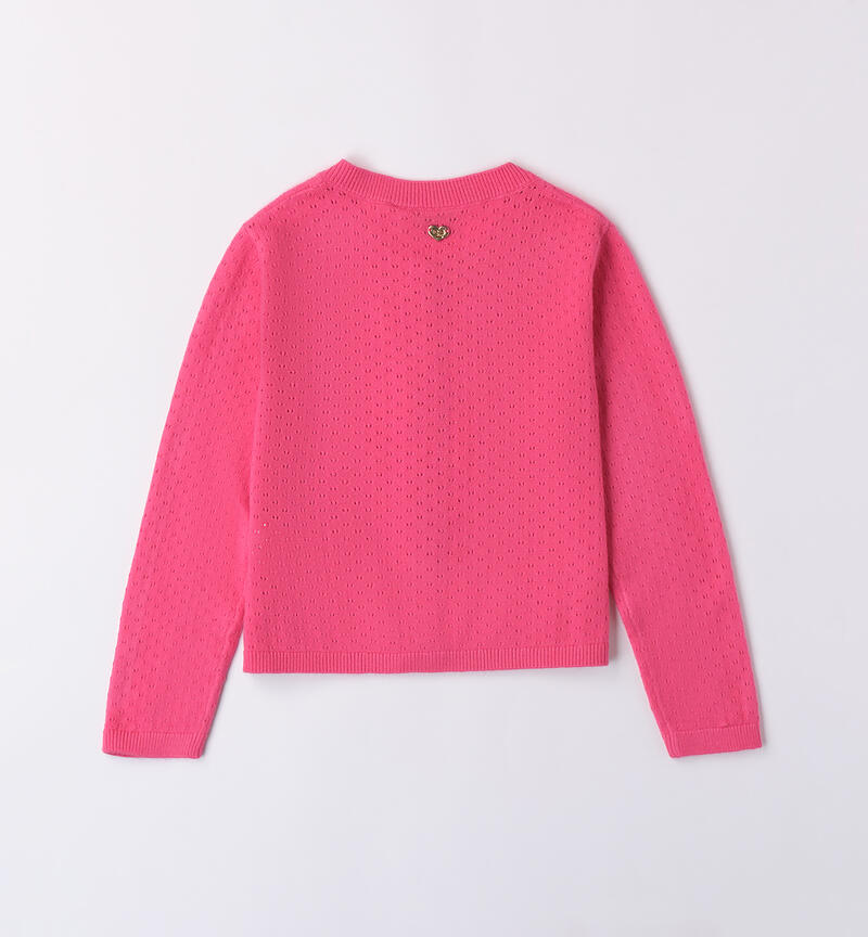 Cardigan bambina con farfalle FUXIA-2432