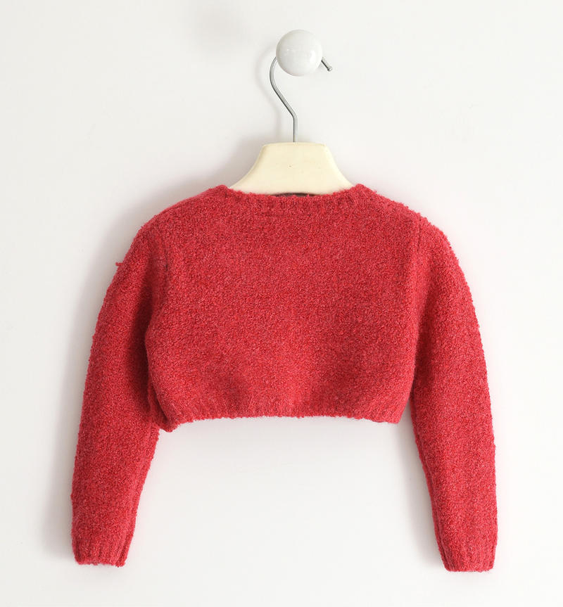 Cardigan bambina con fiocco da 9 mesi a 8 anni Sarabanda ROSSO-2253