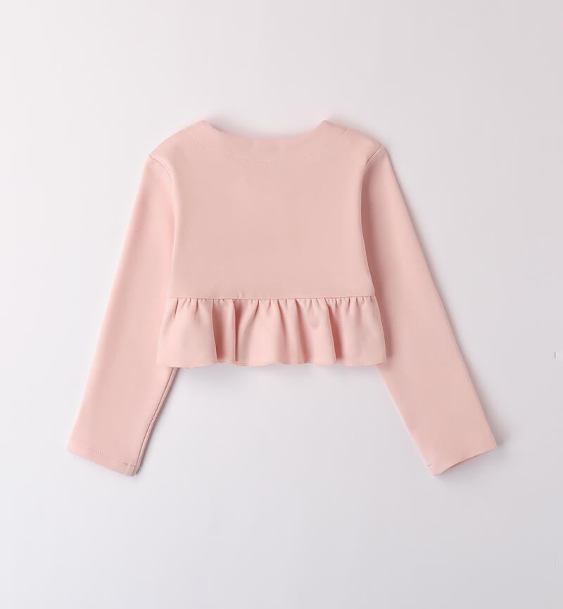 Cardigan bambina elegante ROSA CHIARO-2617