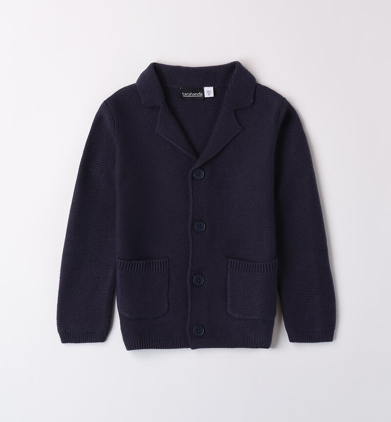 Elegant cardigan for boys NAVY-3854