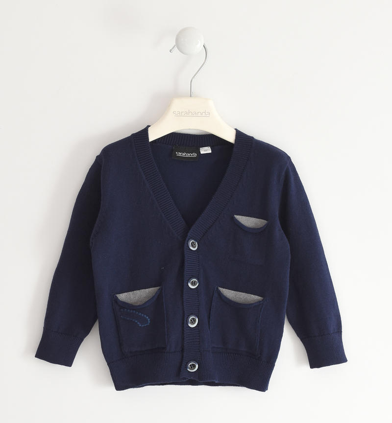 Cardigan bambino in tricot da 9 mesi a 8 anni Sarabanda NAVY-3854