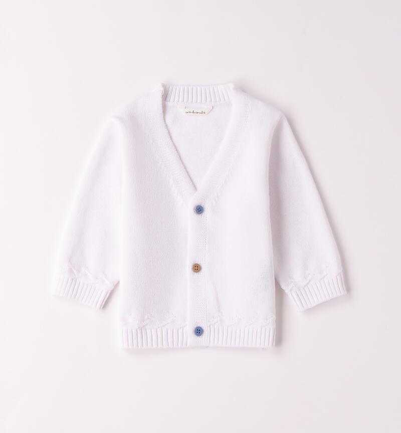 Cardigan neonato Minibanda BIANCO-0113