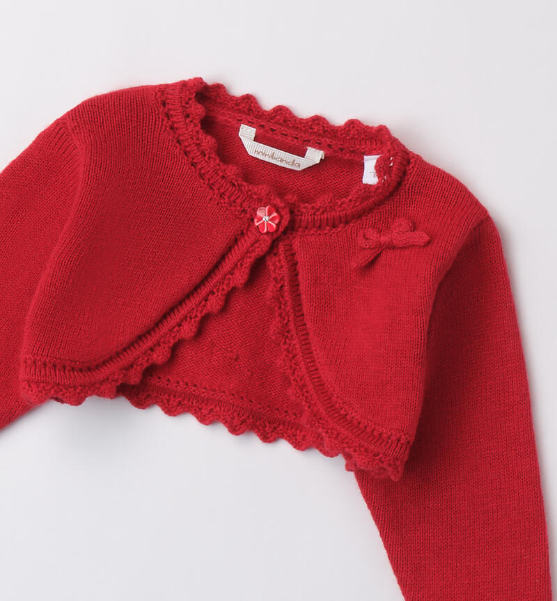 Cardigan for baby girl ROSSO-2253