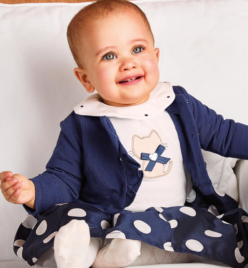 Cardigan for baby girl NAVY-3558