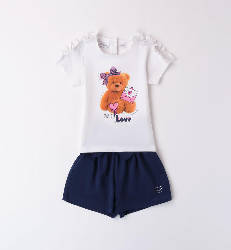 Girls' summer outfit BIANCO-0113