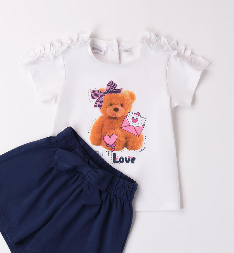 Girls' summer outfit BIANCO-0113