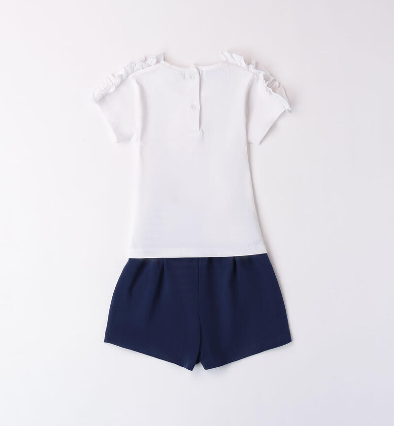 Girls' summer outfit BIANCO-0113