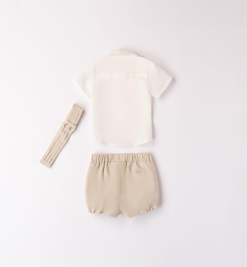 Elegant outfit for boys BEIGE-0434