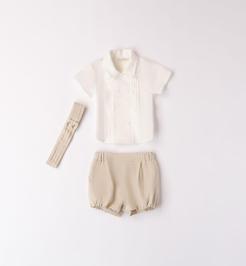 Elegant outfit for boys BEIGE-0434