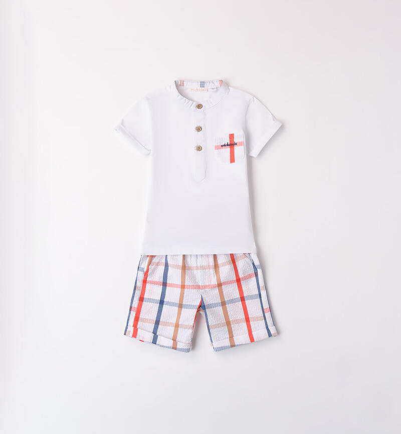 Boys' summer outfit BIANCO-0113