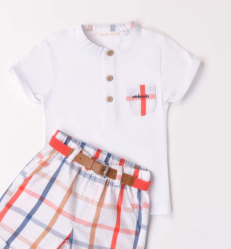 Boys' summer outfit BIANCO-0113