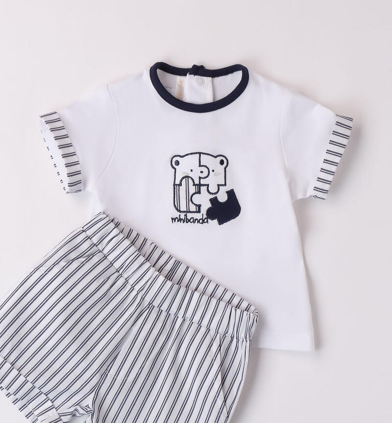 Boys' summer outfit BIANCO-0113