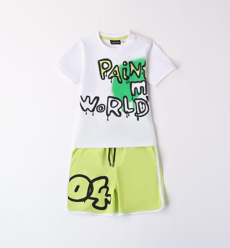 Boys' summer outfit BIANCO-0113