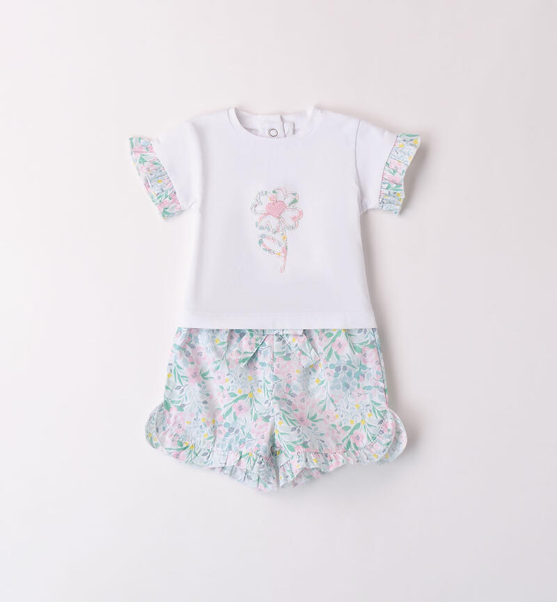 Girls' summer outfit BIANCO-0113