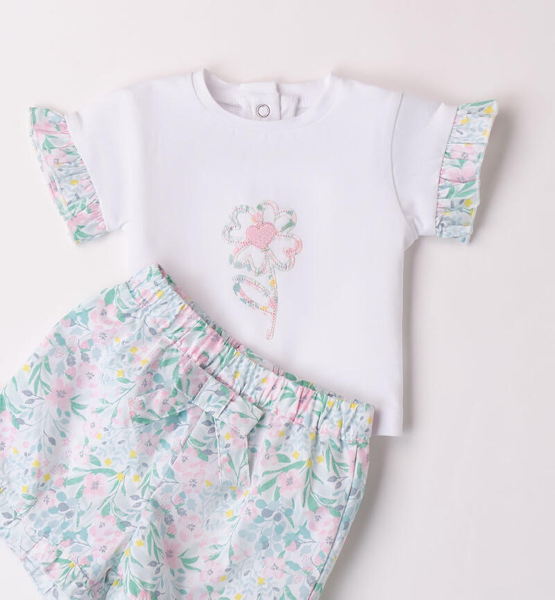 Girls' summer outfit BIANCO-0113