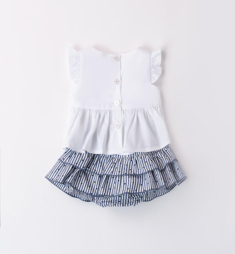 Outfit for baby girls BIANCO-0113