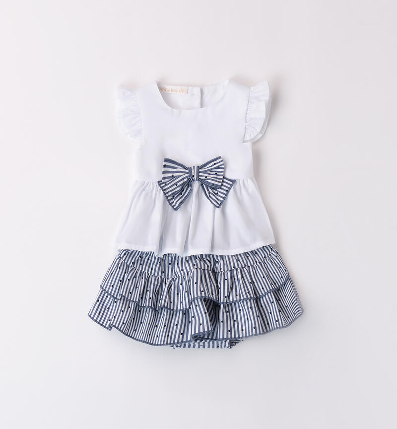 Outfit for baby girls BIANCO-0113