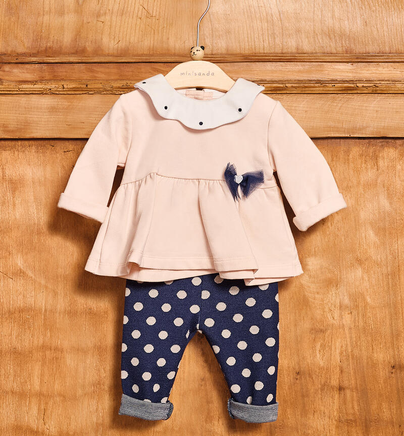 Outfit for baby girl CRYSTAL GRAY-2911