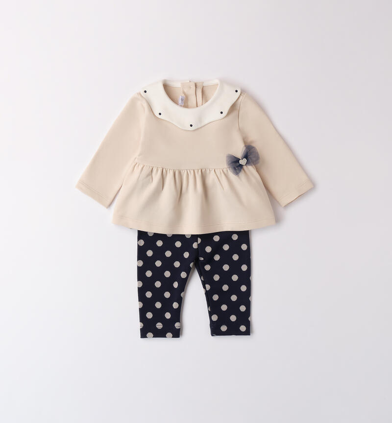 Outfit for baby girl CRYSTAL GRAY-2911