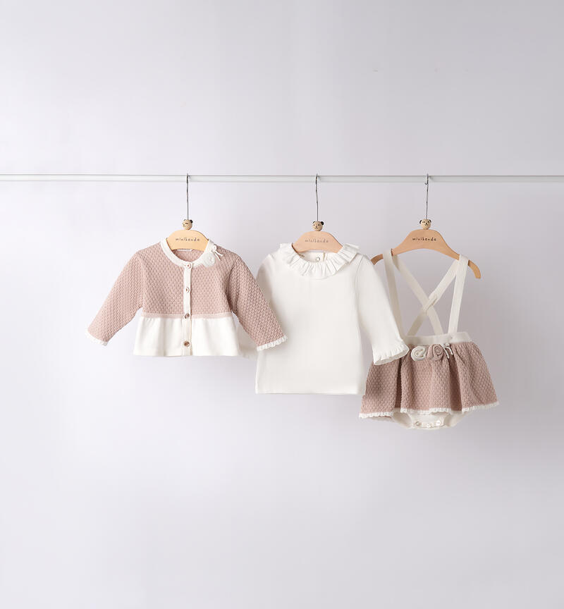 Baby girl three-piece outfit TORTORA-2912