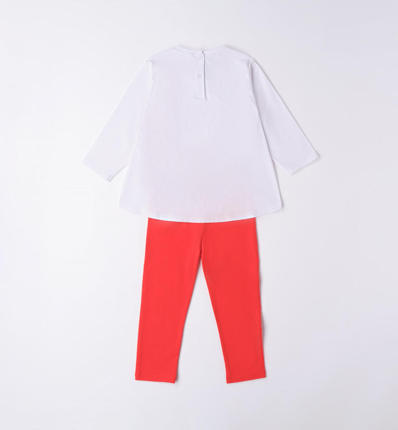 Completo bambina cotone stretch da 9 mesi a 8 anni Sarabanda BIANCO-0113