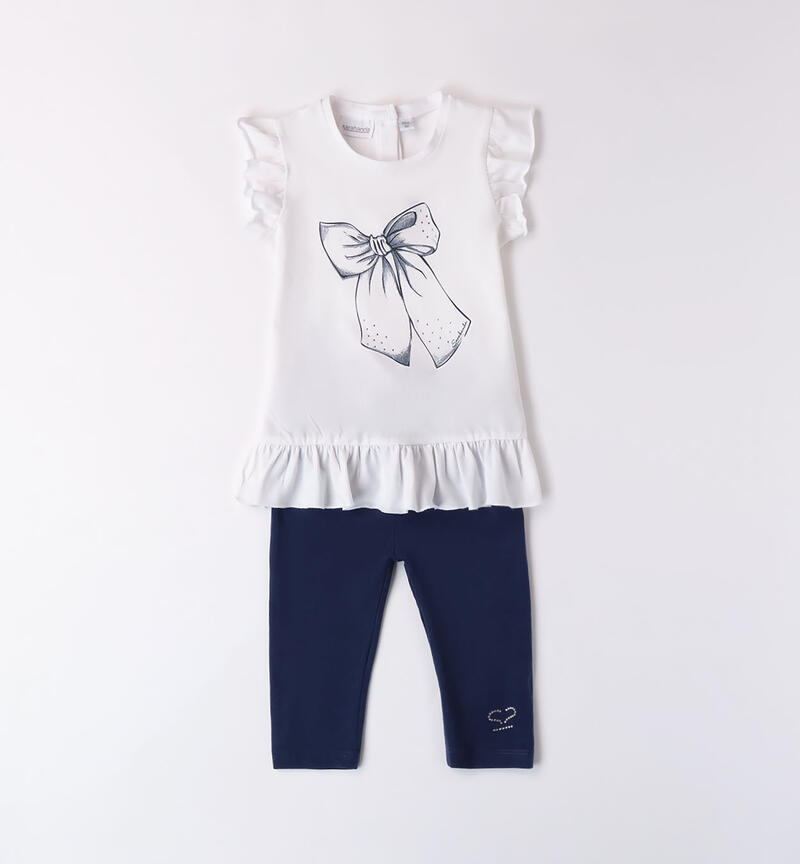 Girls' two-piece outfit BIANCO-0113