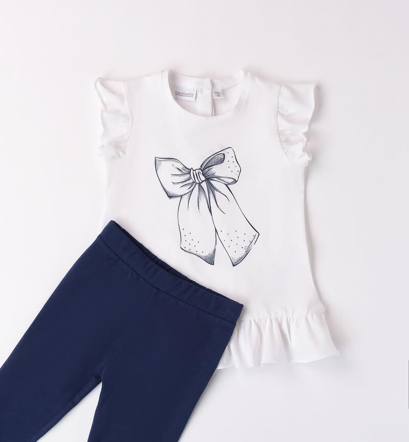 Girls' two-piece outfit BIANCO-0113