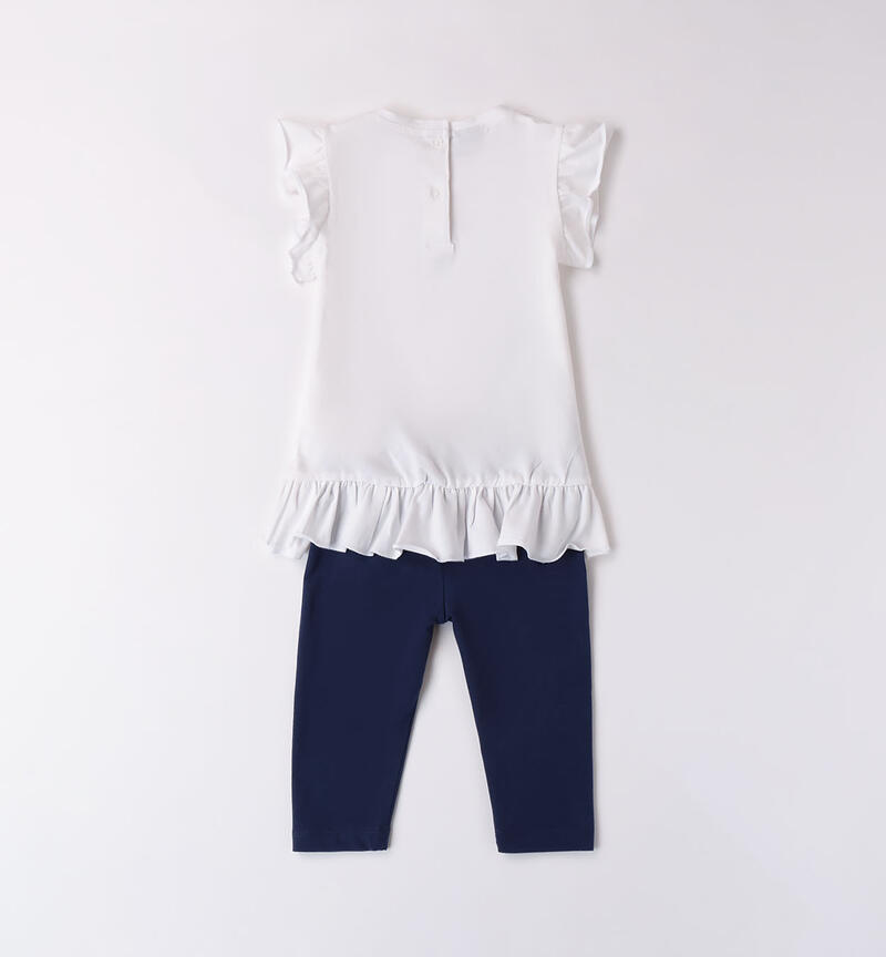 Girls' two-piece outfit BIANCO-0113