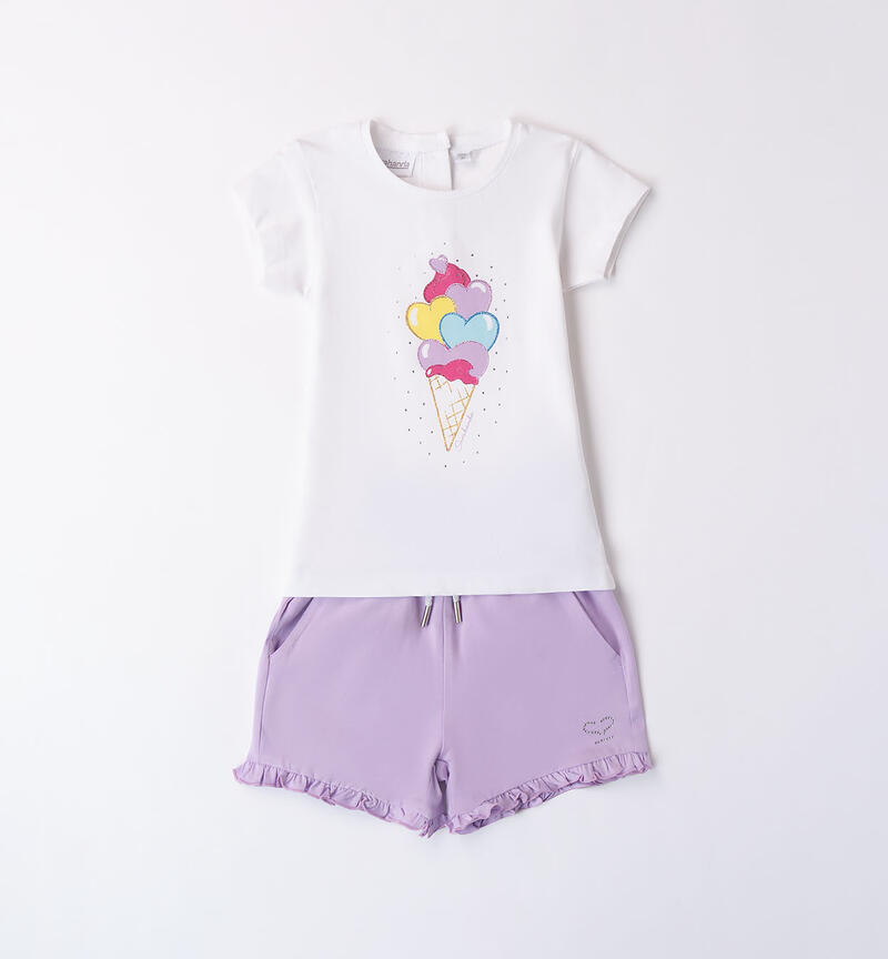 Girls' summer outfit  BIANCO-0113