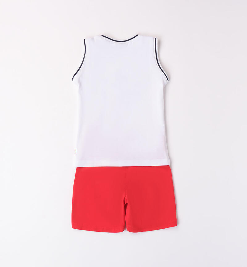 Boys' tank top outfit BIANCO-0113