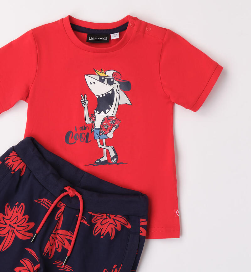 Boys' shark outfit ROSSO-2236