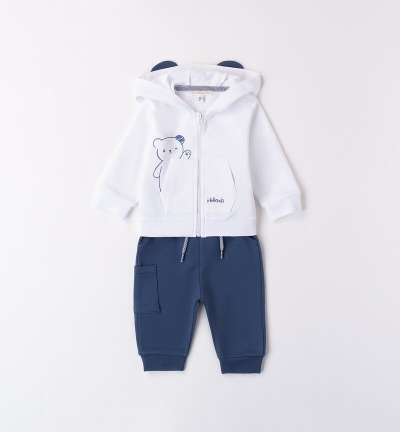 Two-piece outfit for baby boys BIANCO-0113