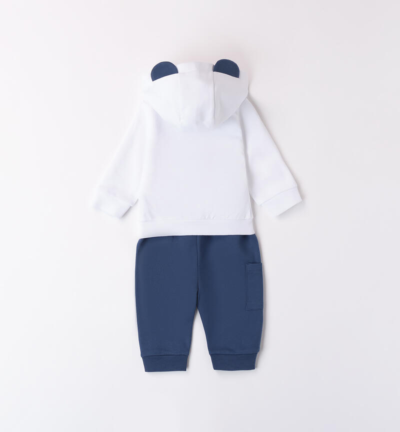 Two-piece outfit for baby boys BIANCO-0113