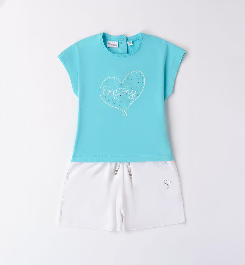 Girls' two-piece outfit TURCHESE-4412