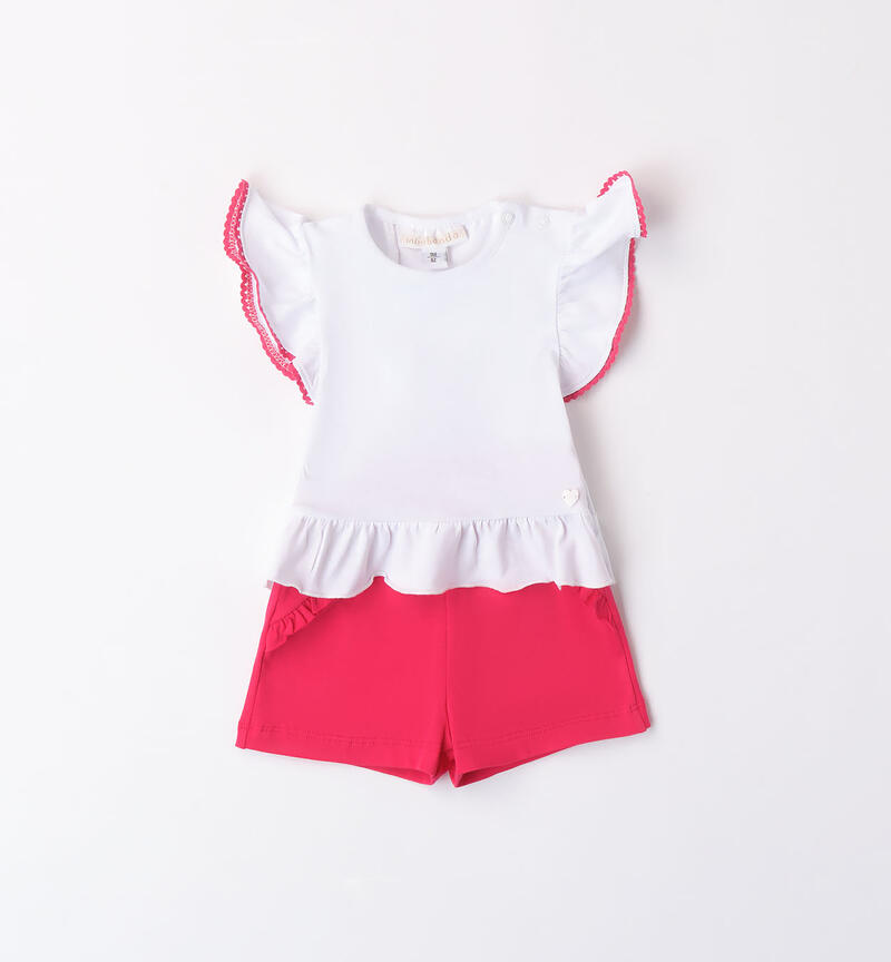 Girls' two-piece outfit MAGENTA-2366