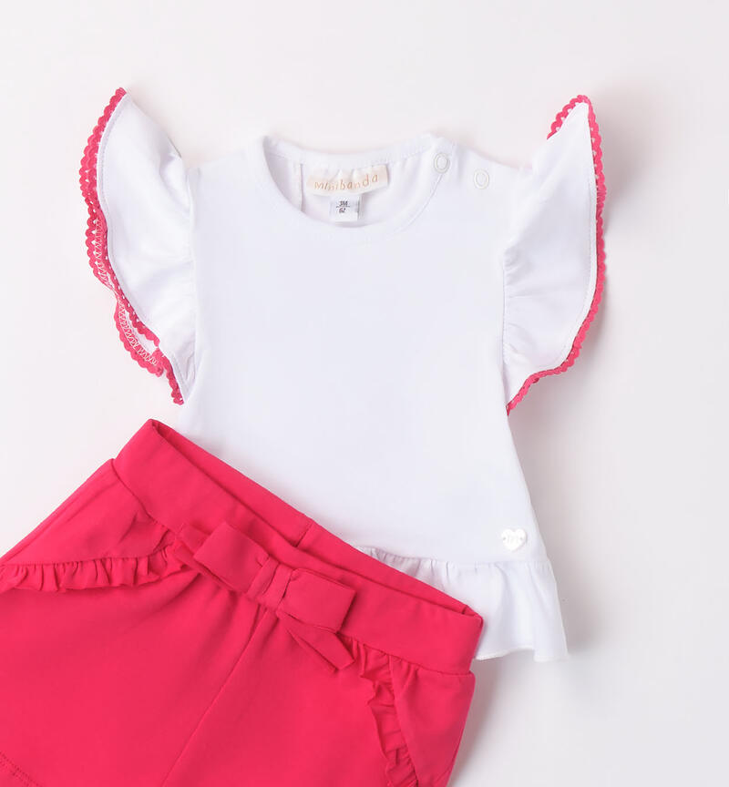 Girls' two-piece outfit MAGENTA-2366