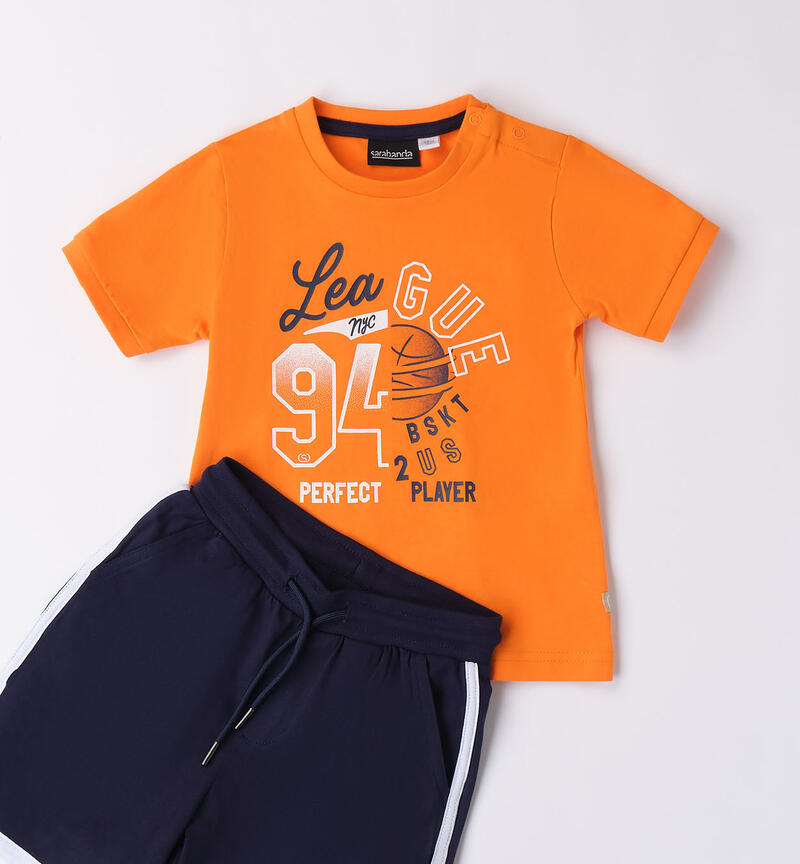 Boys' two-piece outfit ARANCIONE-1836