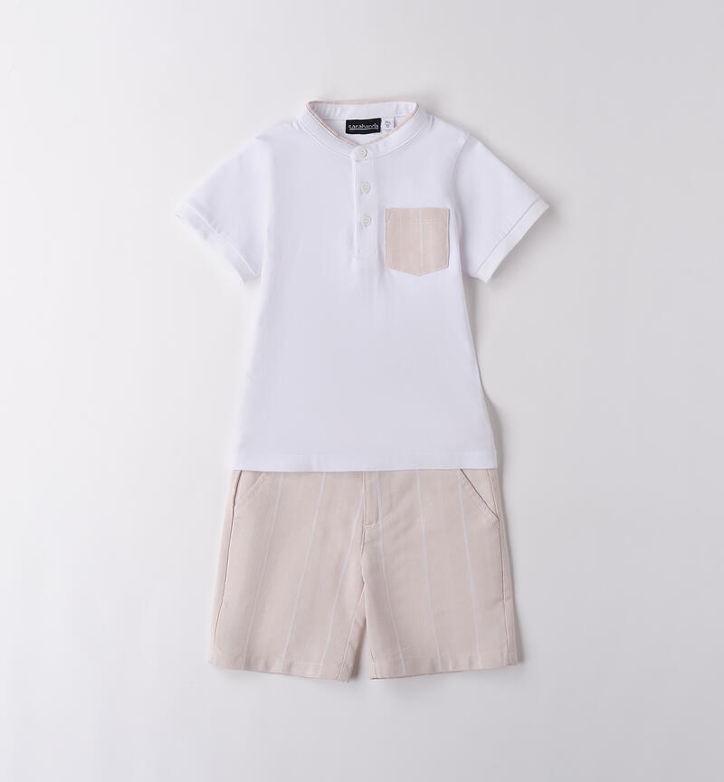 Completo elegante bambino BIANCO-0113