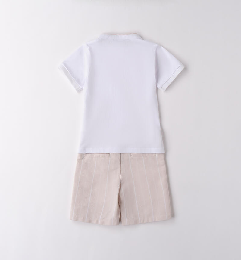 Completo elegante bambino BIANCO-0113