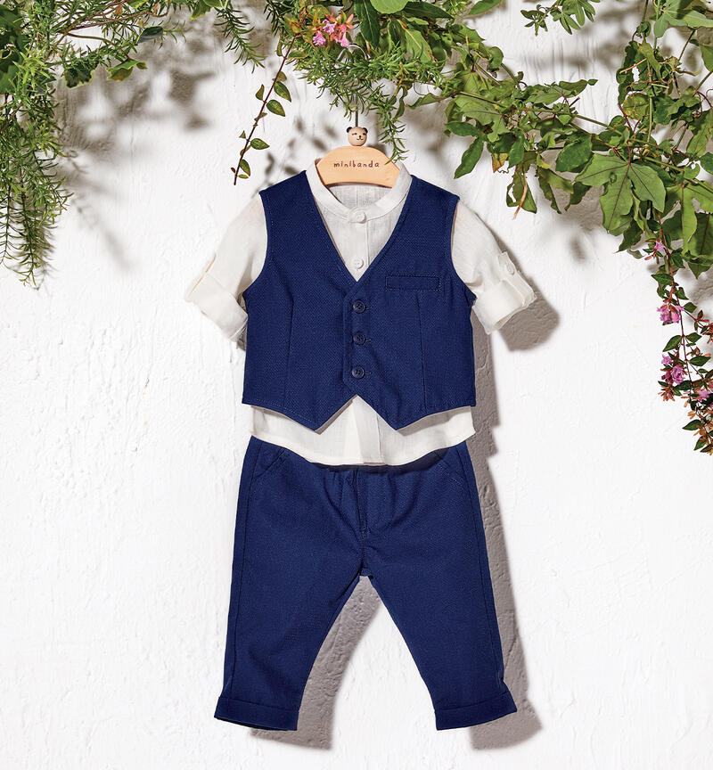 Boys' elegant outfit BLU CHIARO-3584