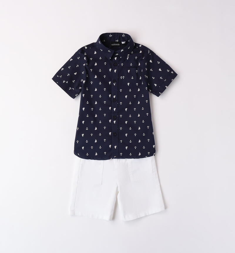 Completo elegante per bambino NAVY-BIANCO-6AHS