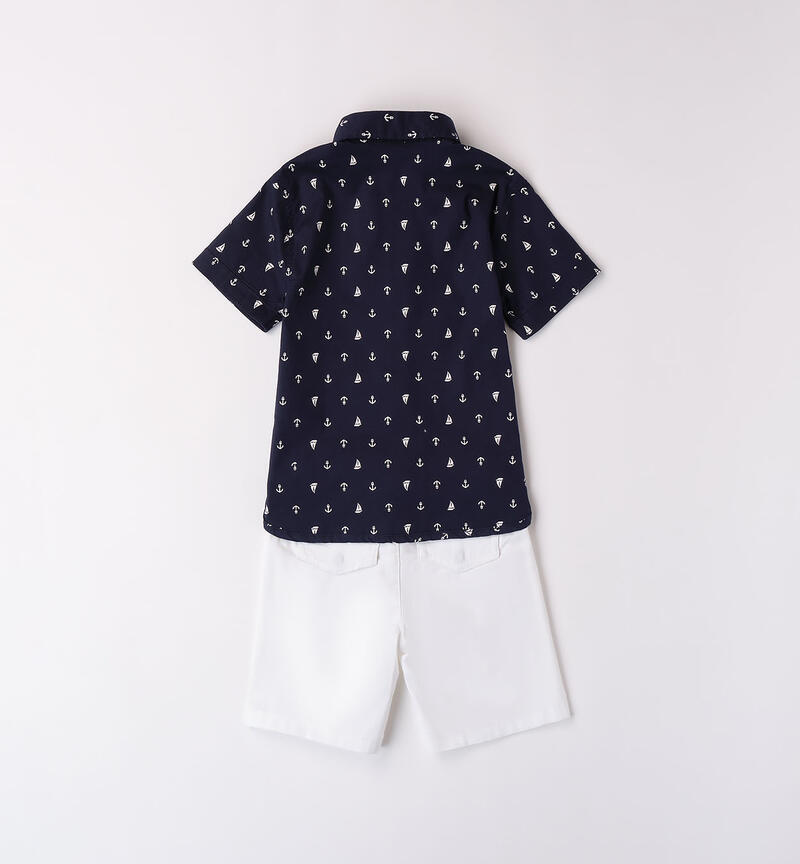 Completo elegante per bambino NAVY-BIANCO-6AHS