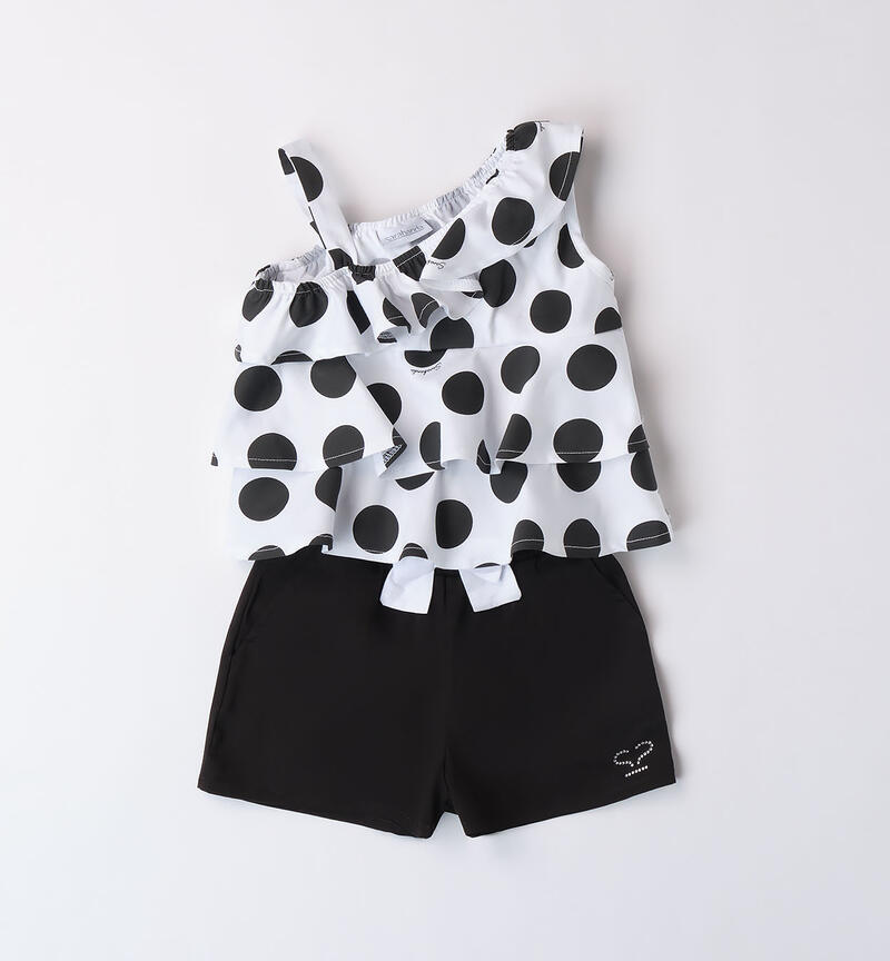 Girls' summer outfit  BIANCO-NERO-6ALN