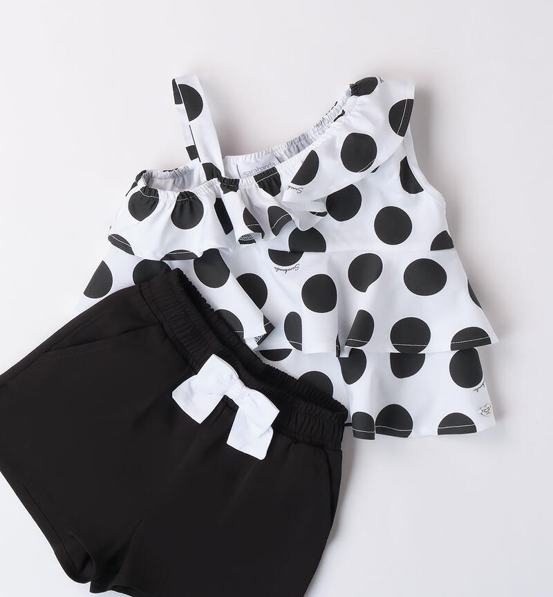 Girls' summer outfit  BIANCO-NERO-6ALN