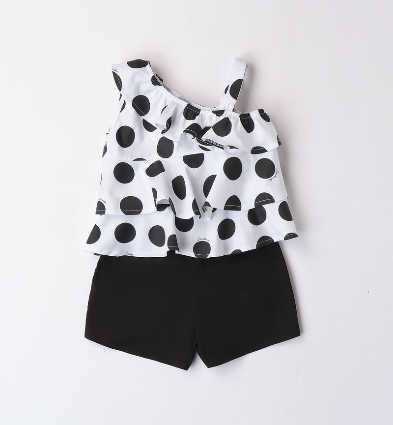 Girls' summer outfit  BIANCO-NERO-6ALN