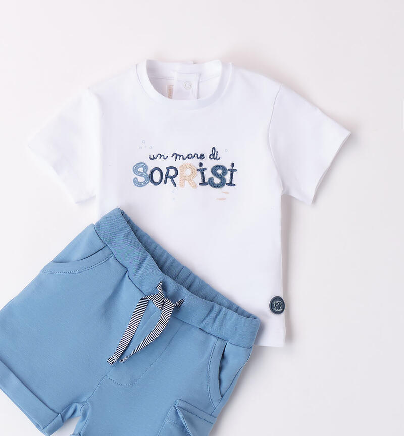 Boys' summer outfit BIANCO-0113