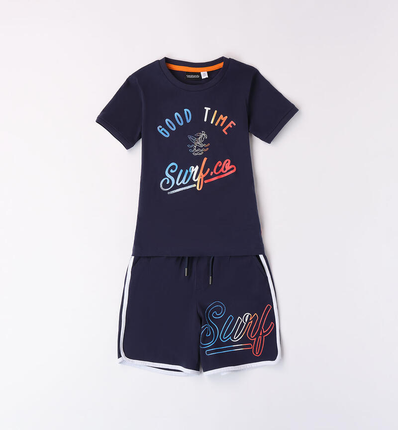 Boys' blue summer outfit NAVY-3854