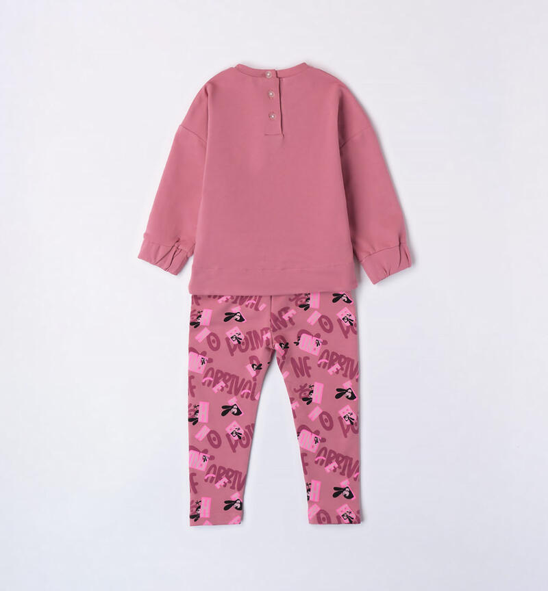 Sarabanda fleece set for girls from 9 months to 8 years CIPOLLA-3021