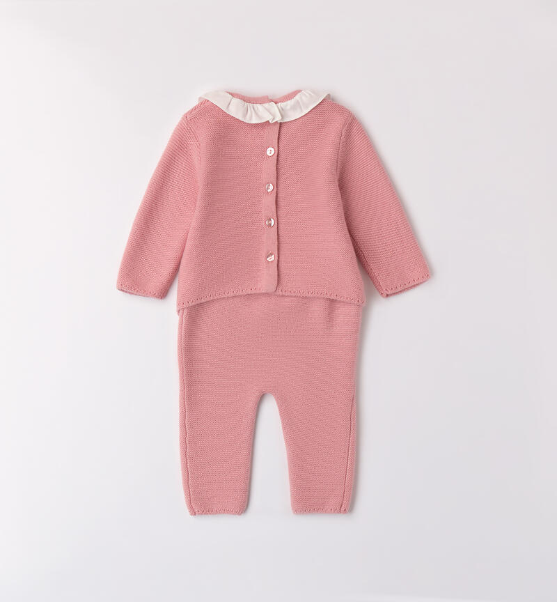 Completo neonata due pezzi 
 ROSA-3031