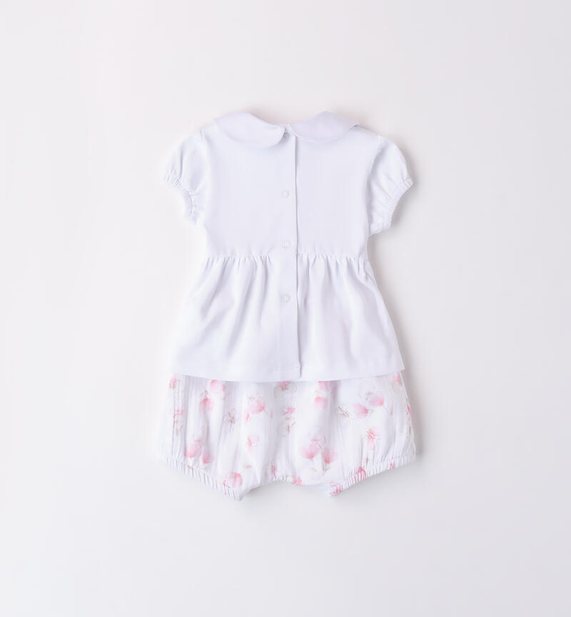 Minibanda baby girl outfit BIANCO-0113